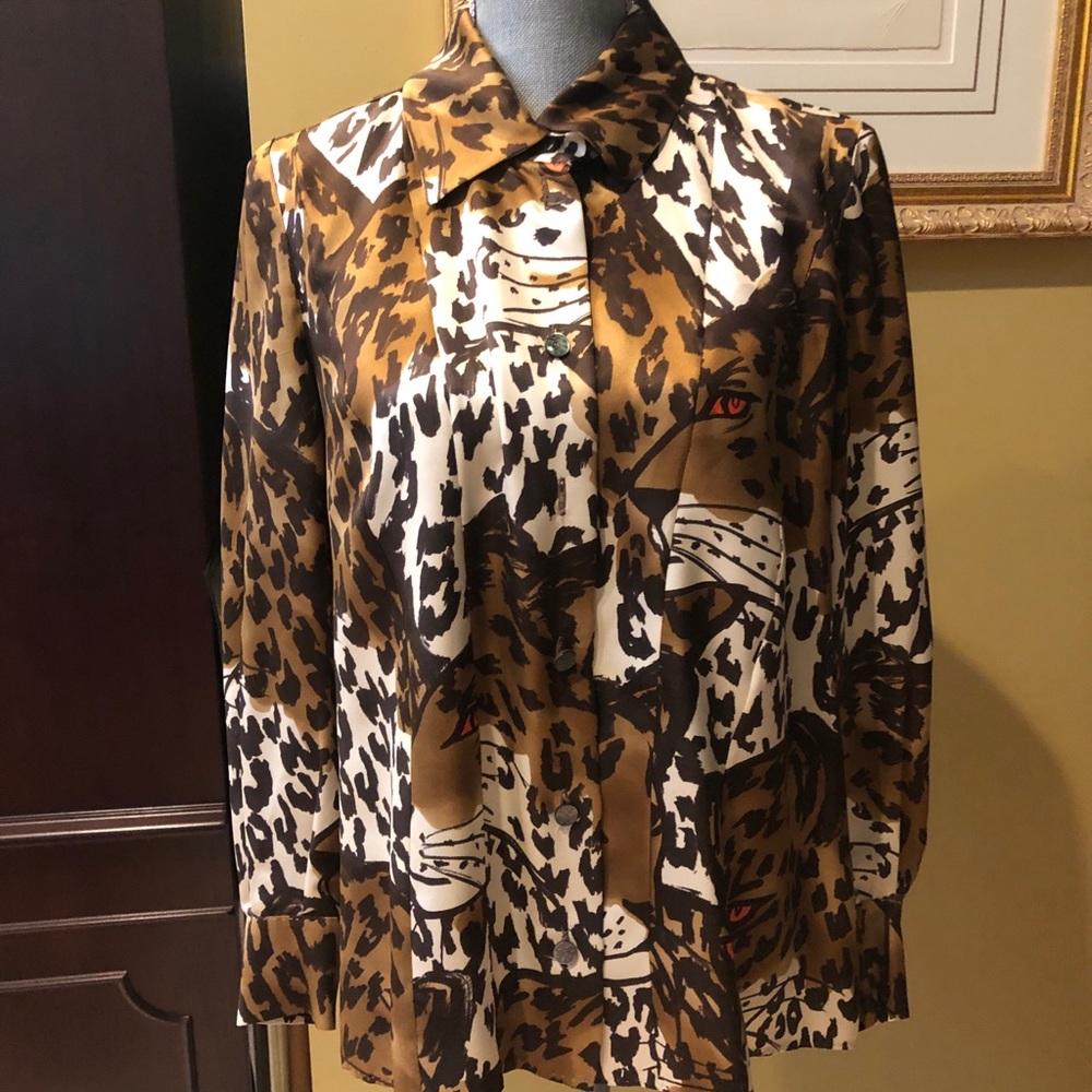 LOUIS VUITTON Silk Blouse Sz 44 NWT
